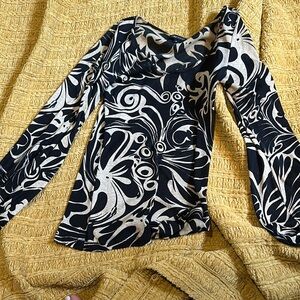 Karen Kane - Elegant Black and Cream Women's Top